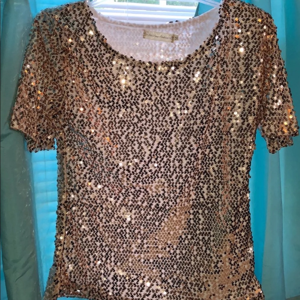 Pink sequins top - Picture 3 of 3